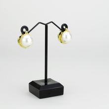 Load image into Gallery viewer, 3W1764G - Flash Gold Brass Earring with Synthetic in White