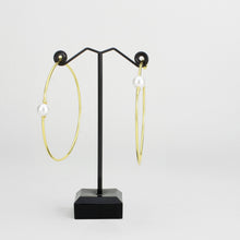 Load image into Gallery viewer, 3W1769G - Flash Gold Brass Earring with Synthetic in White