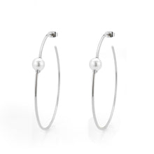 Load image into Gallery viewer, 3W1769 - Imitation Rhodium Brass Earring with Synthetic in White