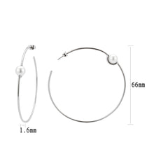 Load image into Gallery viewer, 3W1769 - Imitation Rhodium Brass Earring with Synthetic in White