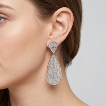 Load image into Gallery viewer, 4W001 - Earring, Brass, Imitation Rhodium , No Stone,