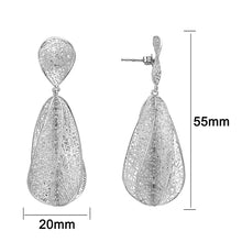 Load image into Gallery viewer, 4W001 - Earring, Brass, Imitation Rhodium , No Stone,