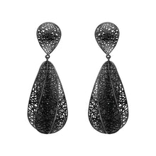 Load image into Gallery viewer, 4W003 - Earring, Brass, TIN Cobalt Black  , No Stone,