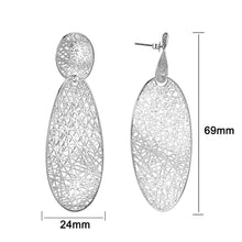 Load image into Gallery viewer, 4W007 - Earring, Brass, Imitation Rhodium, , No Stone