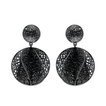 Load image into Gallery viewer, 4W012 - Earring, Brass, TIN Cobalt Black , , No Stone
