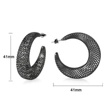 Load image into Gallery viewer, 4W021 - Earring, Brass, TIN Cobalt Black , , No Stone