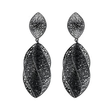 Load image into Gallery viewer, 4W024 - Earring, Brass, TIN Cobalt Black , No Stone