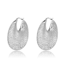 Load image into Gallery viewer, 4W040 - Earring, Brass, Imitation Rhodium , No Stone