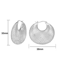 Load image into Gallery viewer, 4W040 - Earring, Brass, Imitation Rhodium , No Stone