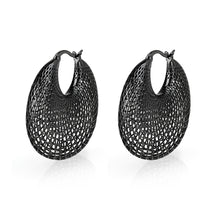 Load image into Gallery viewer, 4W042 - Earring, Brass, TIN Cobalt Black  , No Stone