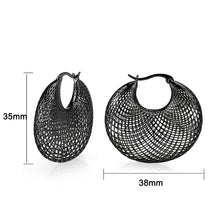 Load image into Gallery viewer, 4W042 - Earring, Brass, TIN Cobalt Black  , No Stone