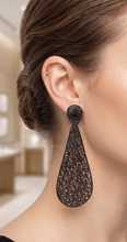 Load image into Gallery viewer, 4W045 - Earring, Brass, TIN Cobalt Black  , No Stone