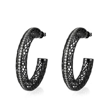Load image into Gallery viewer, 4W051 - Earring, Brass, TIN Cobalt Black  , No Stone