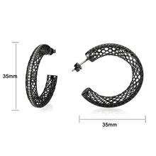Load image into Gallery viewer, 4W051 - Earring, Brass, TIN Cobalt Black  , No Stone