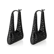Load image into Gallery viewer, 4W054 - Earring, Brass, TIN Cobalt Black  , No Stone