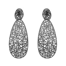 Load image into Gallery viewer, 4W063 - Earring, Brass, TIN Cobalt Black Plated  , No Stone