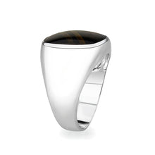 Load image into Gallery viewer, LO5M019- Brass Ring with Epoxy  in Jet Rhodium Plated