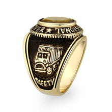Load image into Gallery viewer, LO5M021 -Ion Gold Plated  Brass Ring with Tiger Eye Stone