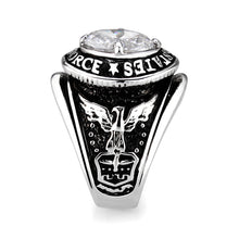 Load image into Gallery viewer, LO5M030-Rhodium Plated  Brass Ring with  Clear CZ