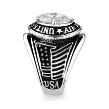 Load image into Gallery viewer, LO5M030-Rhodium Plated  Brass Ring with  Clear CZ