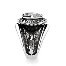 Load image into Gallery viewer, LO5M035-Rhodium Plated  Brass Ring with  CZ Clear