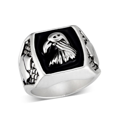 LO5M038-Rhodium Plated  Brass Ring with  No Stone