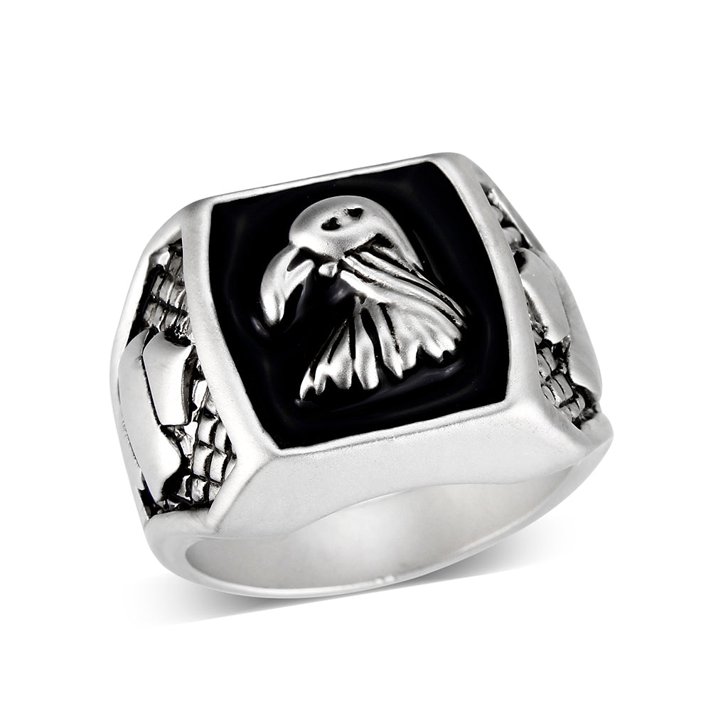 LO5M038-Rhodium Plated  Brass Ring with  No Stone