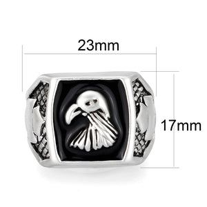 LO5M038-Rhodium Plated  Brass Ring with  No Stone