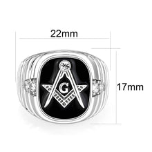 Load image into Gallery viewer, LO5M068 - Rhodium Plated Brass Ring with  Epoxy