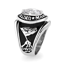 Load image into Gallery viewer, LO5M071 - Rhodium Plated Brass Ring with  CZ Clear