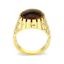 Load image into Gallery viewer, LO5M072 - IP Gold(Ion Plating )Brass Ring with Tiger Eye