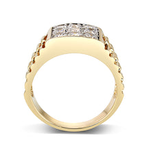 Load image into Gallery viewer, LO5M091 - Ion Gold Plating Brass Ring with AAA Grade CZ  in Clear