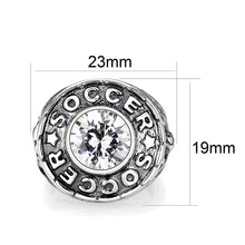 Load image into Gallery viewer, LO5S158- Sterling Silver   Ring with AAA Grade CZ  in Clear High Polished(No Plated)