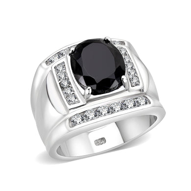 LO5S159- Sterling Silver   Ring with AAA Grade CZ   High Polished(No Plated)
