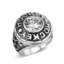 Load image into Gallery viewer, LO5S162- Sterling Silver   Ring with Clear CZ   High Polished(No Plated)