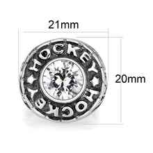 Load image into Gallery viewer, LO5S162- Sterling Silver   Ring with Clear CZ   High Polished(No Plated)