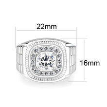 Load image into Gallery viewer, LO5S163- Sterling Silver   Ring with Clear CZ   High Polished(No Plated)