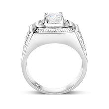 Load image into Gallery viewer, LO5S163- Sterling Silver   Ring with Clear CZ   High Polished(No Plated)