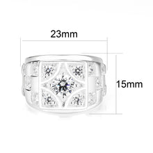 Load image into Gallery viewer, LO5S164- Sterling Silver   Ring with Clear CZ   High Polished(No Plated)