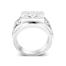 Load image into Gallery viewer, LO5S164- Sterling Silver   Ring with Clear CZ   High Polished(No Plated)