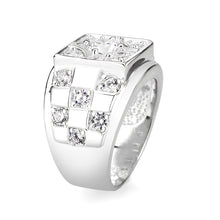 Load image into Gallery viewer, LO5S164- Sterling Silver   Ring with Clear CZ   High Polished(No Plated)