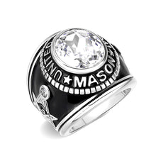 Load image into Gallery viewer, LO5S165- Sterling Silver  Ring with AAA Grade CZ  in Clear High Polished( No Plated)