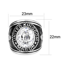 Load image into Gallery viewer, LO5S165- Sterling Silver  Ring with AAA Grade CZ  in Clear High Polished( No Plated)