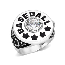 Load image into Gallery viewer, LO5S166- Sterling Silver   Ring with Clear CZ   High Polished(No Plated)