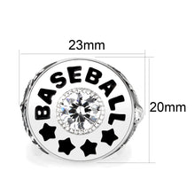 Load image into Gallery viewer, LO5S166- Sterling Silver   Ring with Clear CZ   High Polished(No Plated)
