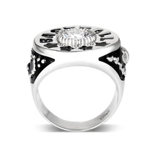 Load image into Gallery viewer, LO5S166- Sterling Silver   Ring with Clear CZ   High Polished(No Plated)