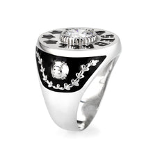Load image into Gallery viewer, LO5S166- Sterling Silver   Ring with Clear CZ   High Polished(No Plated)