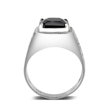Load image into Gallery viewer, LO5S181- Sterling Silver   Ring with Onyx   High Polished(No Plated)