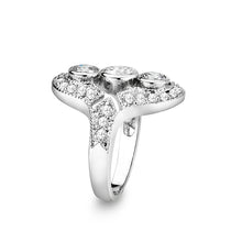 Load image into Gallery viewer, LO5W002 - Rhodium Brass Ring with CZ in Clear