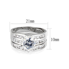 Load image into Gallery viewer, LO5W006- Rhodium Plated Ring with CZ In Clear